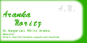 aranka moritz business card